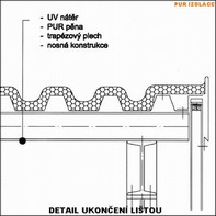 obr.1.1.15.detail nástřiku na trapézový plech